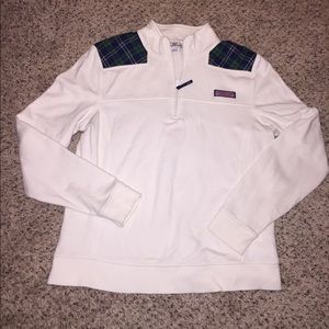 Vinyard Vines White Tartan Plaid Sweatshirt